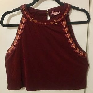 Burgundy crop top